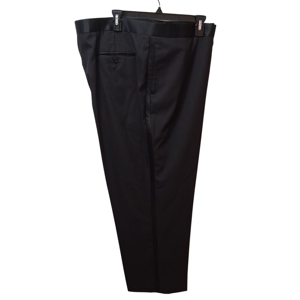 Wilke-Rodriguez Men Tuxedo Trouser Suspender Buttons Wedding Formal BLK SZ 46x42